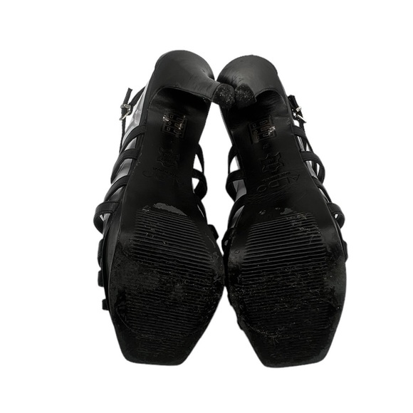 Aldo Black Strappy Platform Stiletto Heels Size 37 Women’s - Picture 8 of 8